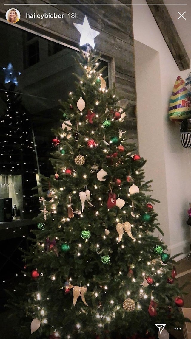 Hailey Baldwin christmas tree