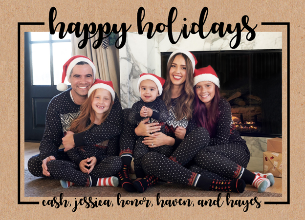 Jessica Alba holiday card