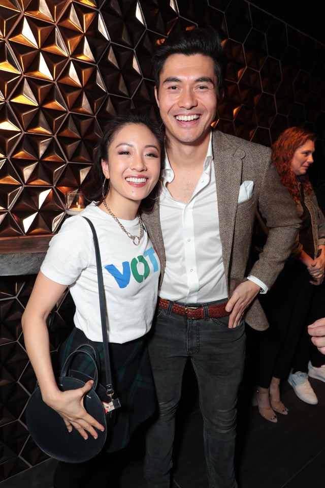 Constance Wu and Henry Golding at crazy rich asians event