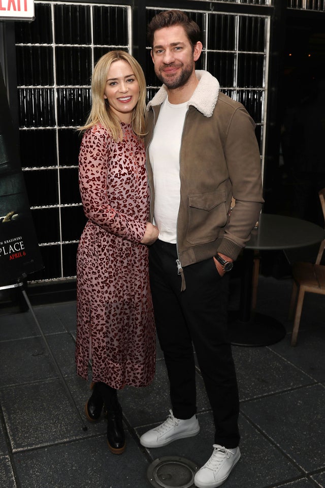 Emily Blunt and John Krasinski at a quiet place screening