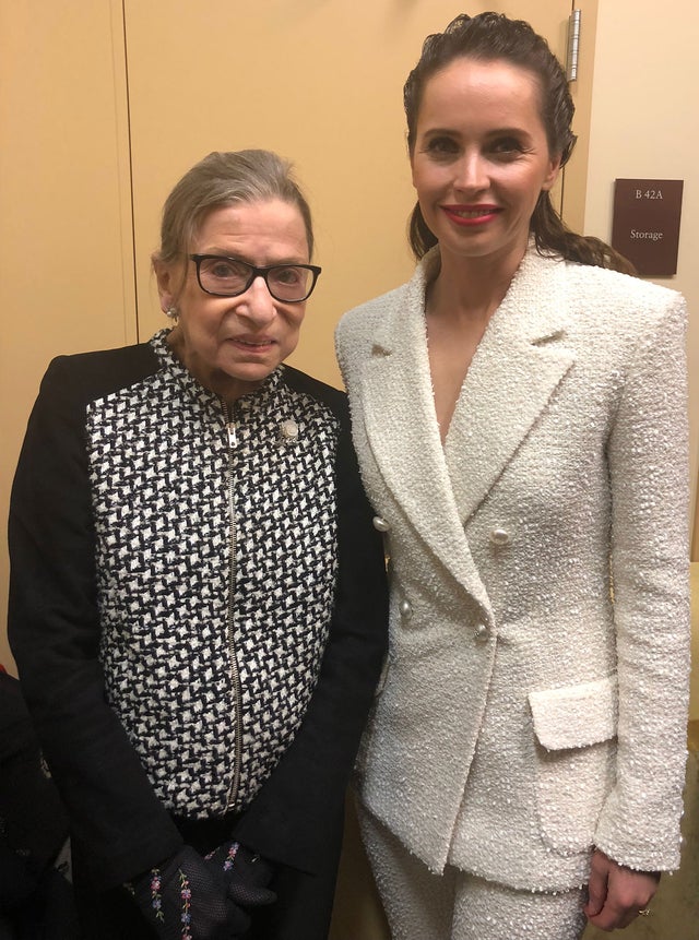 Ruth Bader Ginsburg and Felicity Jones