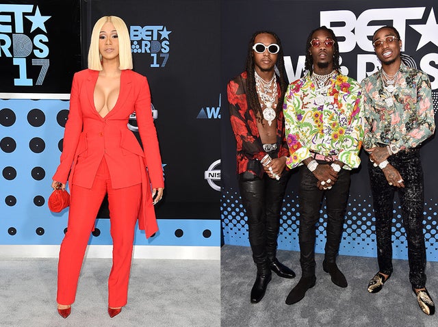 Cardi B and Migos at BET Awards 2017