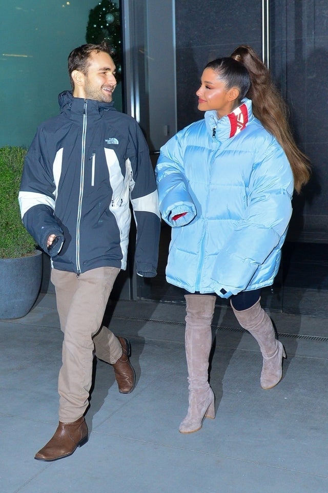 Ariana Grande at dinner with a friend in NYC