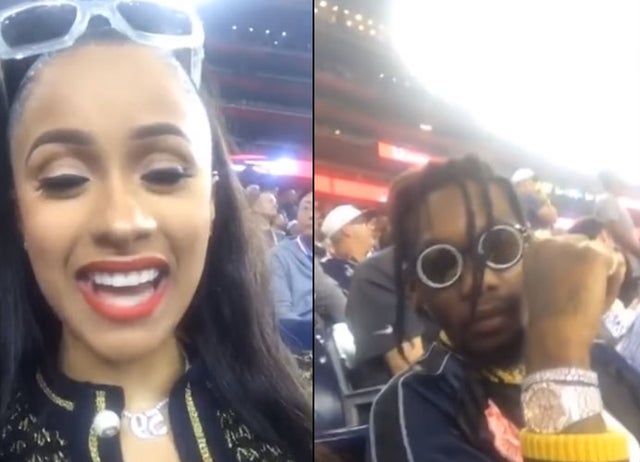 Cardi B and Offset at Superbowl 2017