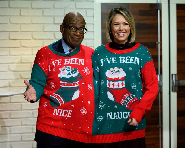 Al Roker and Dylan Dreyer in ugly xmas sweaters