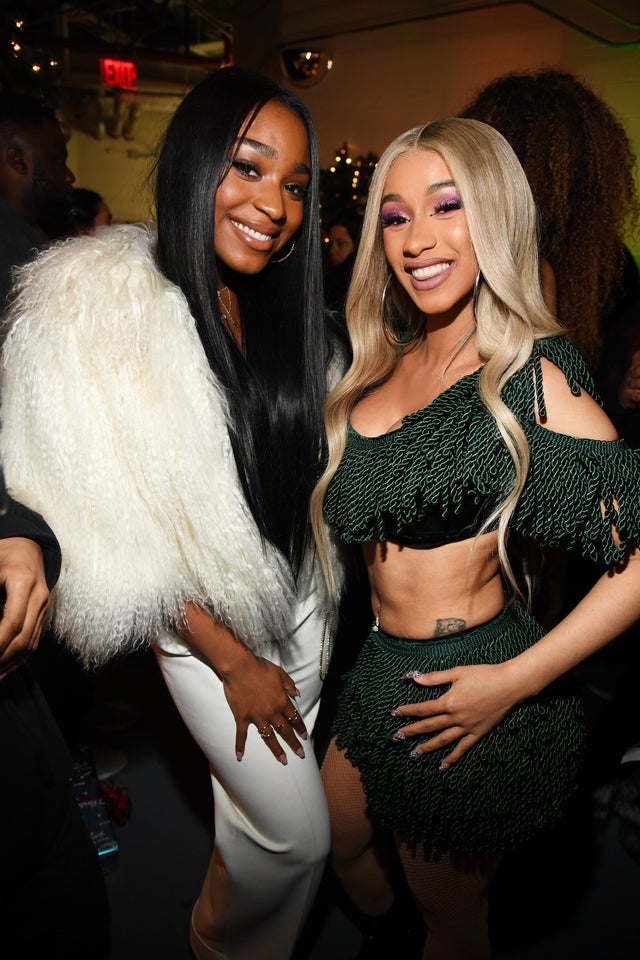 Normani and Cardi B at jingle ball