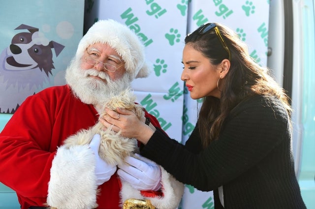 Olivia Munn and Santa at Wag! for good