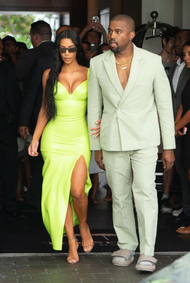 Kim Kardashian and Kanye West at 2 Chainz wedding