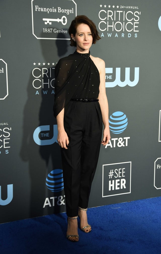 Claire Foy at the 2019 Critics' Choice Awards in Santa Monica on Jan. 13