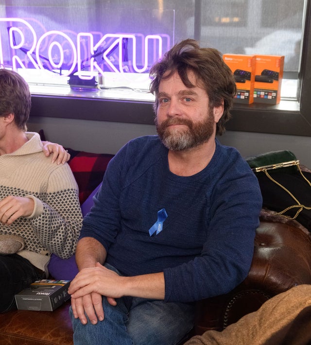 Zach Galifianakis in roku lounge at sundance 2019