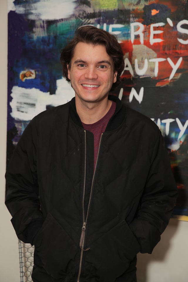 Emile Hirsch at the opening of artist Matt Smiley's exhibition at Mondrian Los Angeles' Magic Box art gallery on Jan. 16.