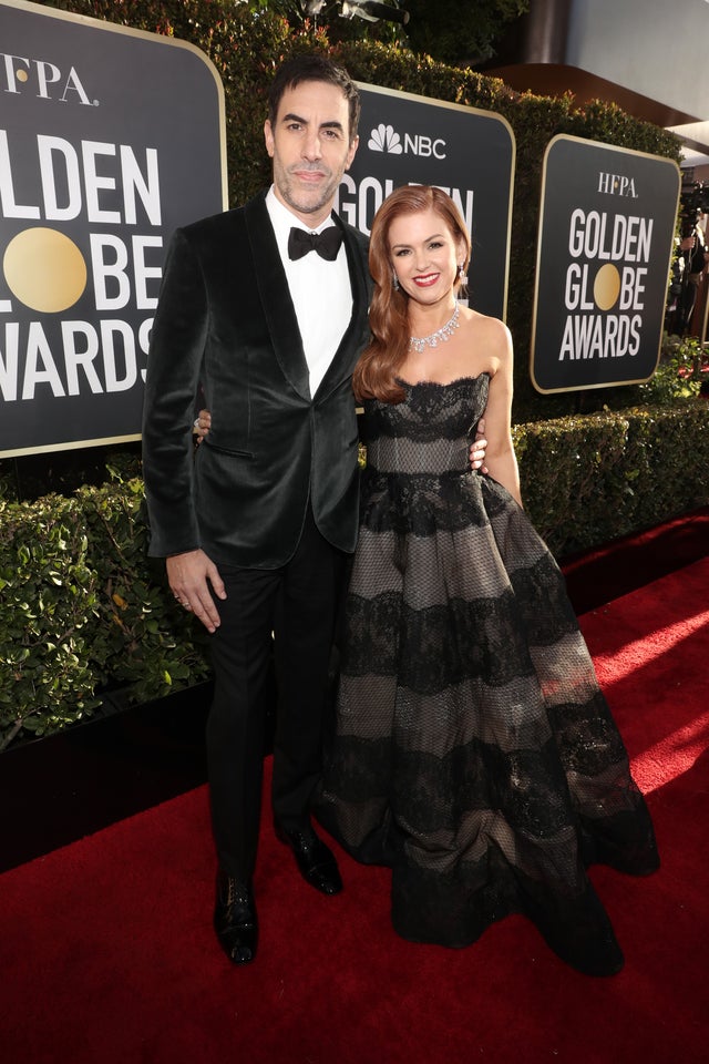 Sacha Baron Cohen and Isla Fisher at 2019 golden globes