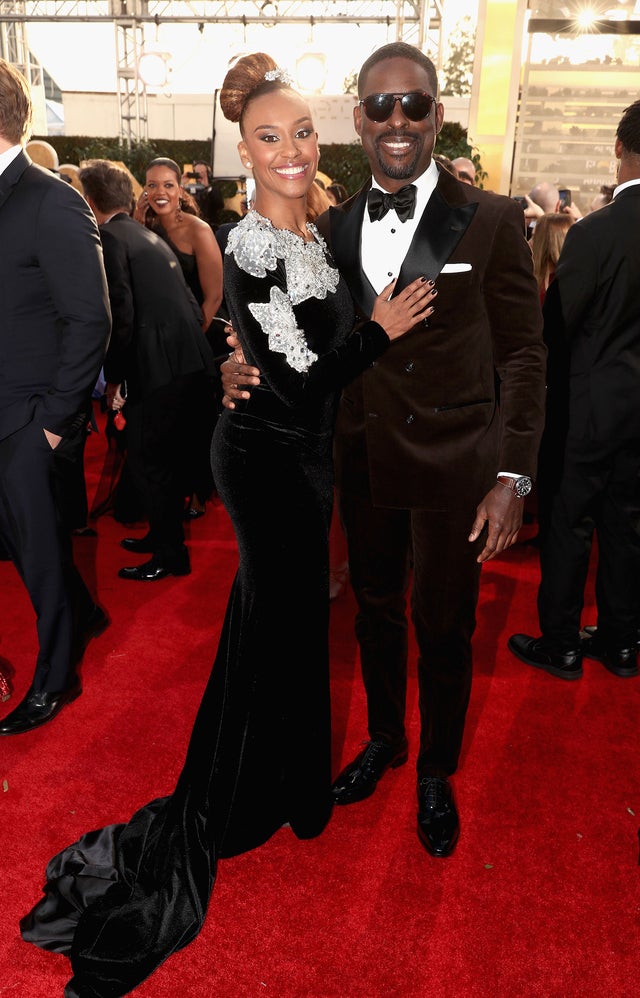 Ryan Michelle Bathe and Sterling K. Brown at 2019 golden globes