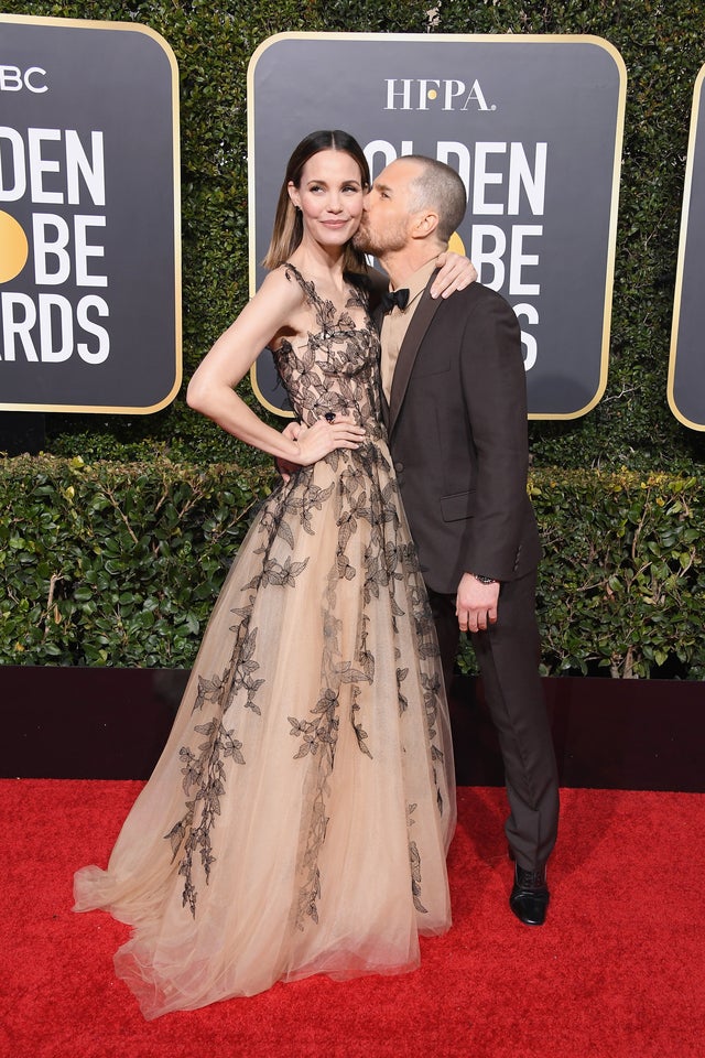 Leslie Bibb and Sam Rockwell at 2019 golden globes