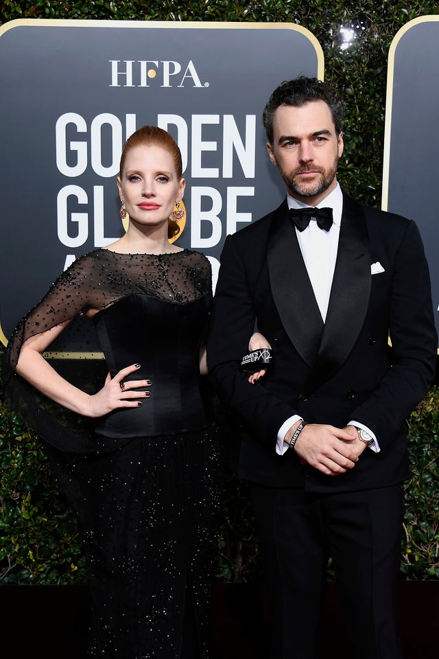 Jessica Chastain and Gian Luca Passi de Preposulo at 2019 golden globes