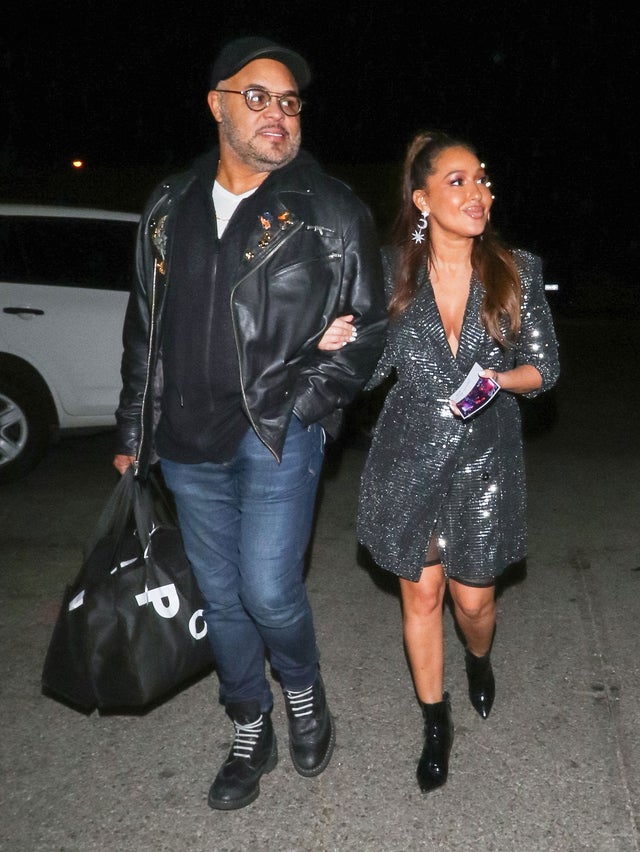 Adrienne Bailon and husband in LA