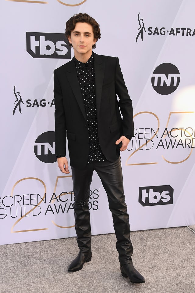 Timothee Chalamet at the 25th Annual Screen Actors Guild Awards