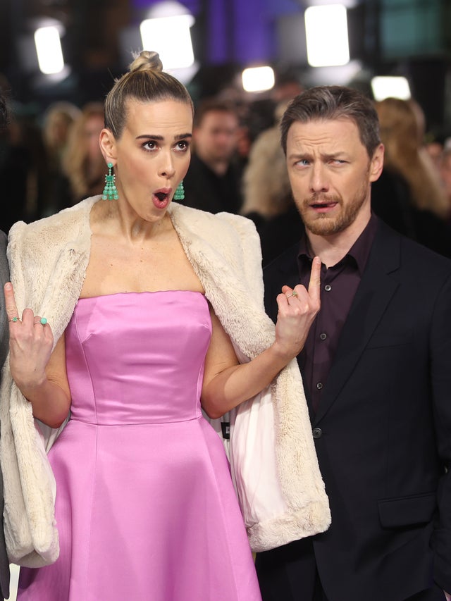 Sarah Paulson and James McAvoy at Glass UK premiere