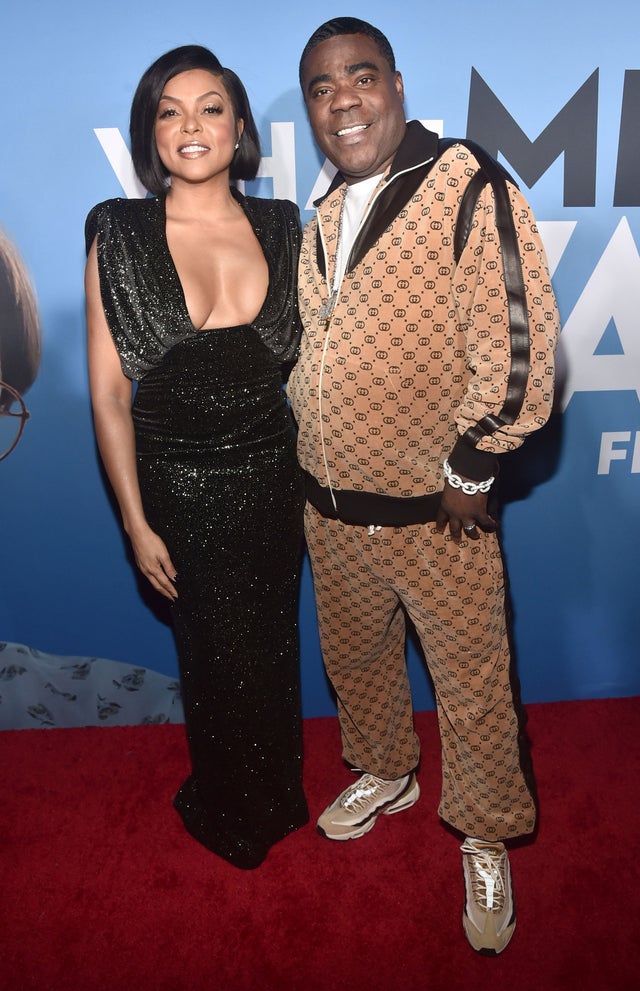 Taraji P. Henson and Tracy Morgan at what men want premiere