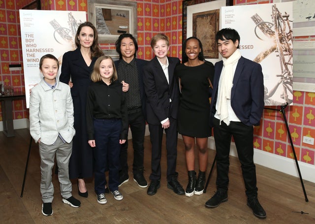 Angelina Jolie and kids at netflix screening