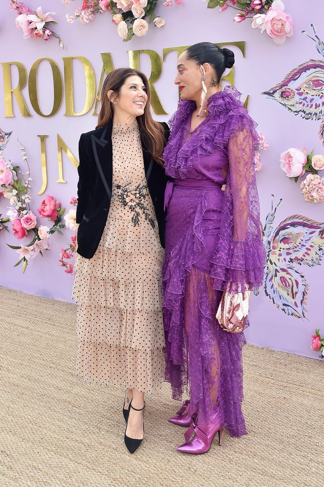 Marisa Tomei and Tracee Ellis Ross at Rodarte