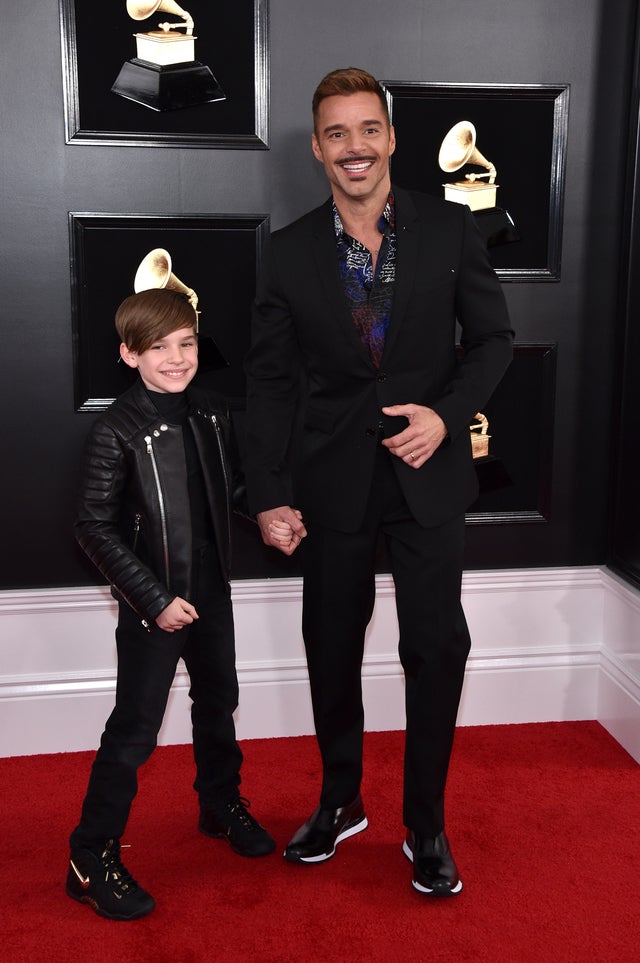 Ricky Martin and son at 2019 grammys