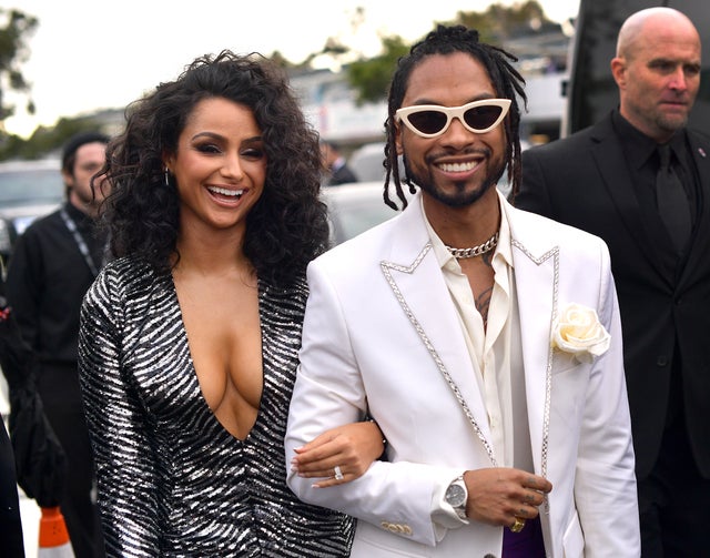 Miguel and wife at 2019 grammys