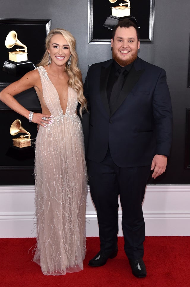 Nicole Hocking and Luke Combs at 2019 grammys