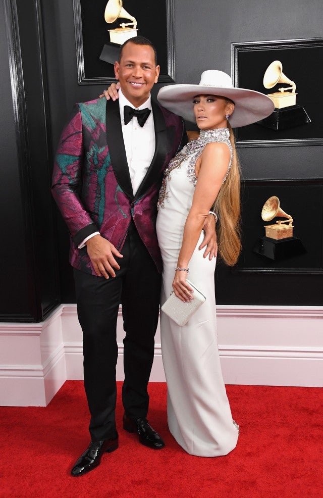 Alex Rodriguez and Jennifer Lopez at 2019 grammys