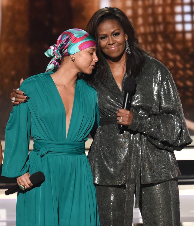 Alicia Keys and Michelle Obama at 2019 grammys
