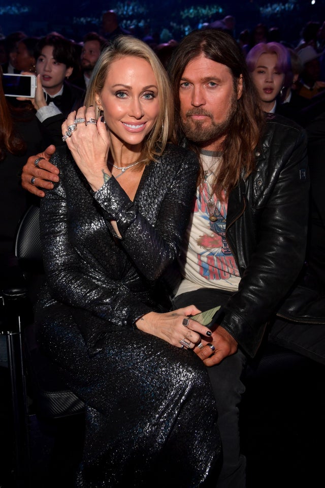 Tish and Billy Ray Cyrus inside 2019 grammys