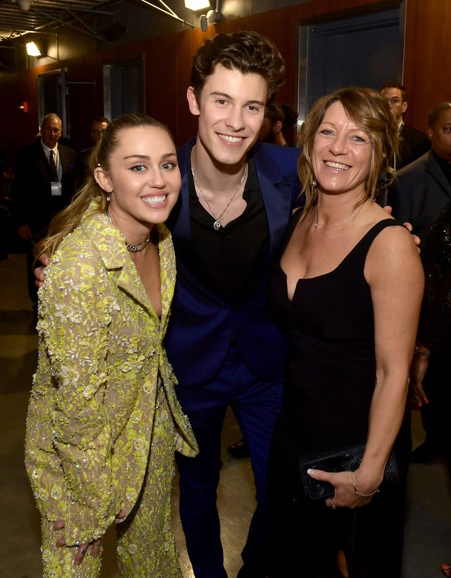 Miley Cyrus, Shawn Mendes and Karen Mendes