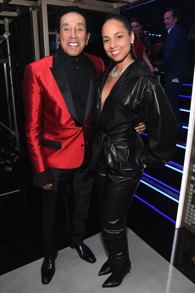Smokey Robinson and Alicia Keys at 2019 grammys