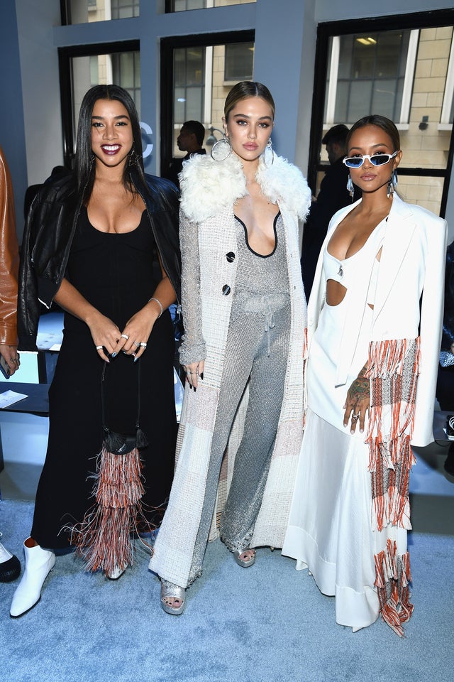 Hannah Bronfman, Delilah Belle Hamlin and Karrueche Tran attend the 3.1 Phillip Lim Fashion Show