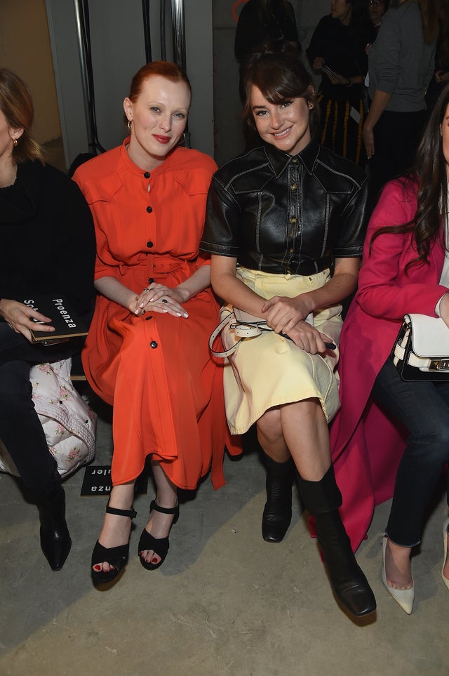 Karen Elson and Shailene Woodley at nyfw