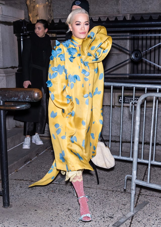 Rita Ora leaving marc jacobs show