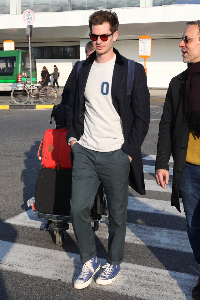 Andrew Garfield at Milan Fashion Week