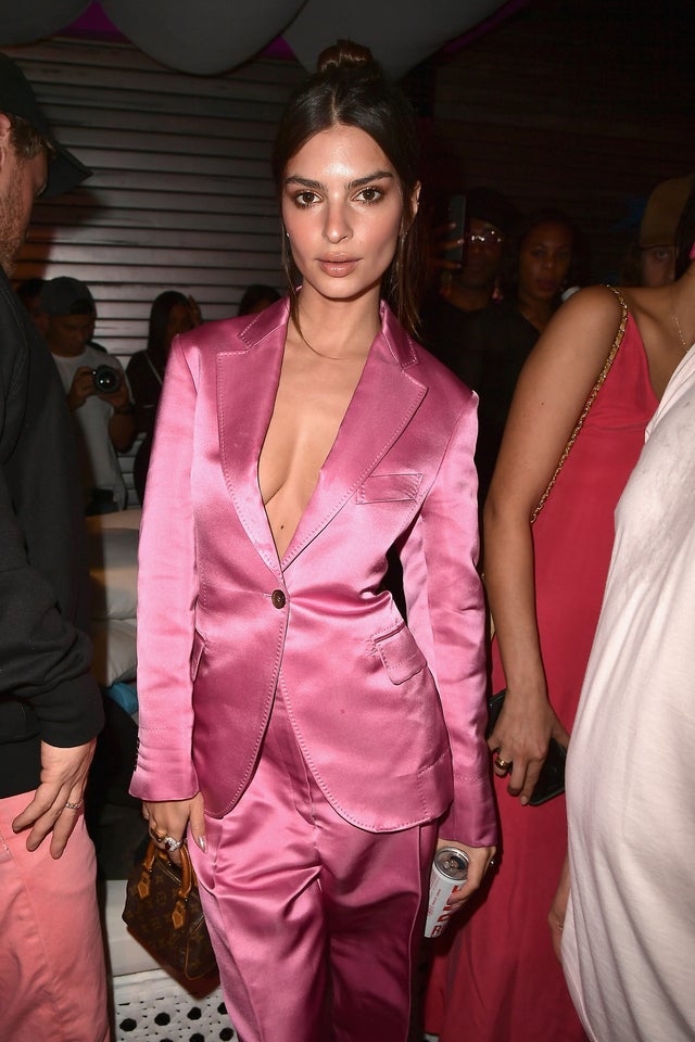 Emily Ratajkowski at pink party