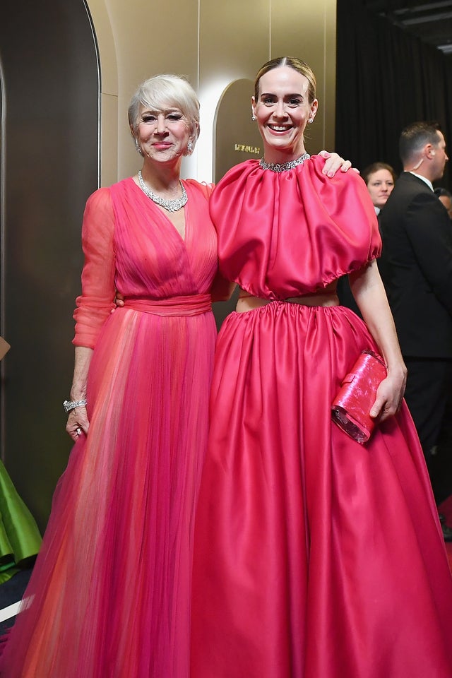 Helen Mirren and Sarah Paulson at oscars 2019