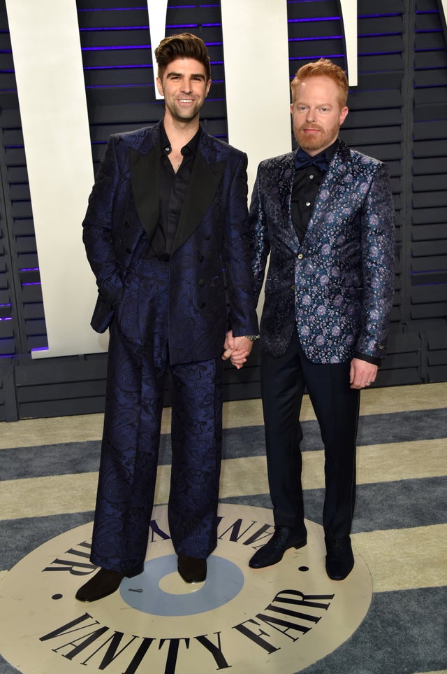 Justin Mikita and Jesse Tyler Ferguson at the 2019 Vanity Fair Oscar Party