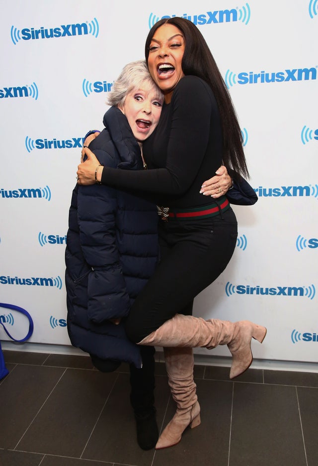 Rita Moreno and Taraji P. Henson at siriusxm studios