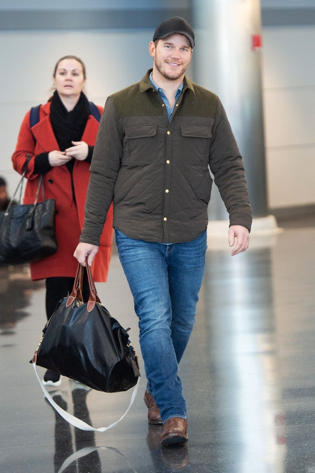 Chris Pratt at JFK airport