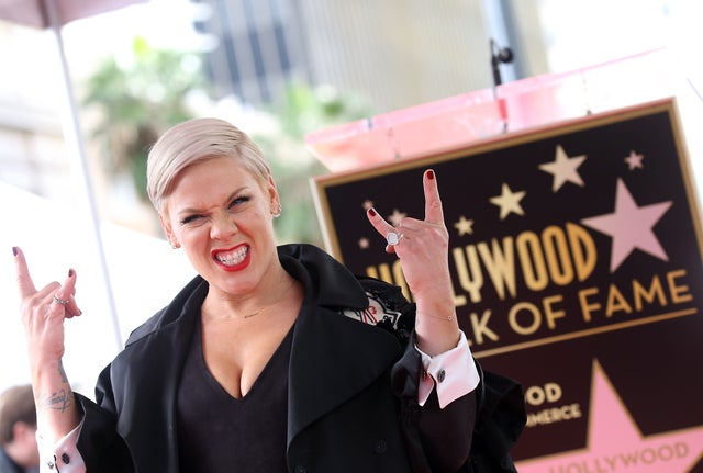 Pink at hollywood walk of fame