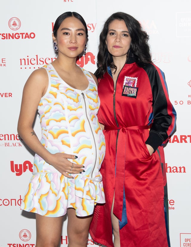 Greta Lee and Abbi Jacobson during nyfw