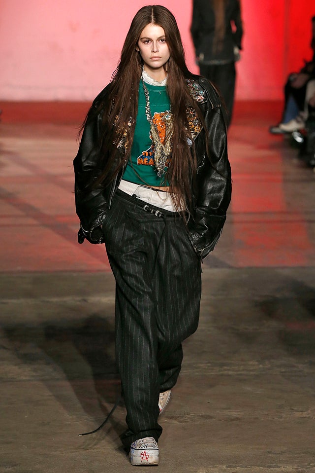 Kaia Gerber at R13 fall 2019 runway