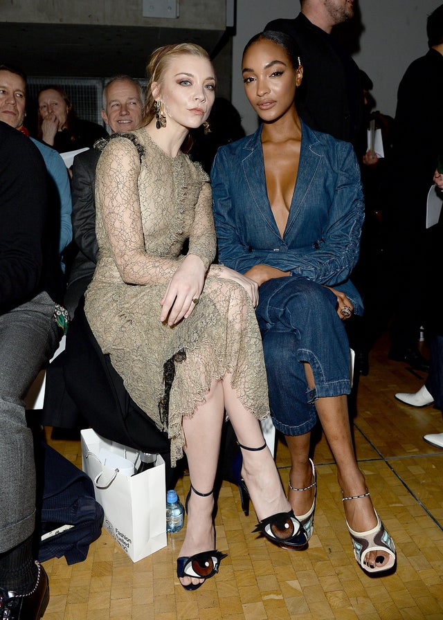 Natalie Dormer and Jourdan Dunn during london fashion week