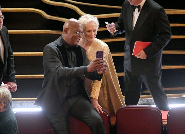 Samuel L. Jackson and Glenn Close at 2019 oscars