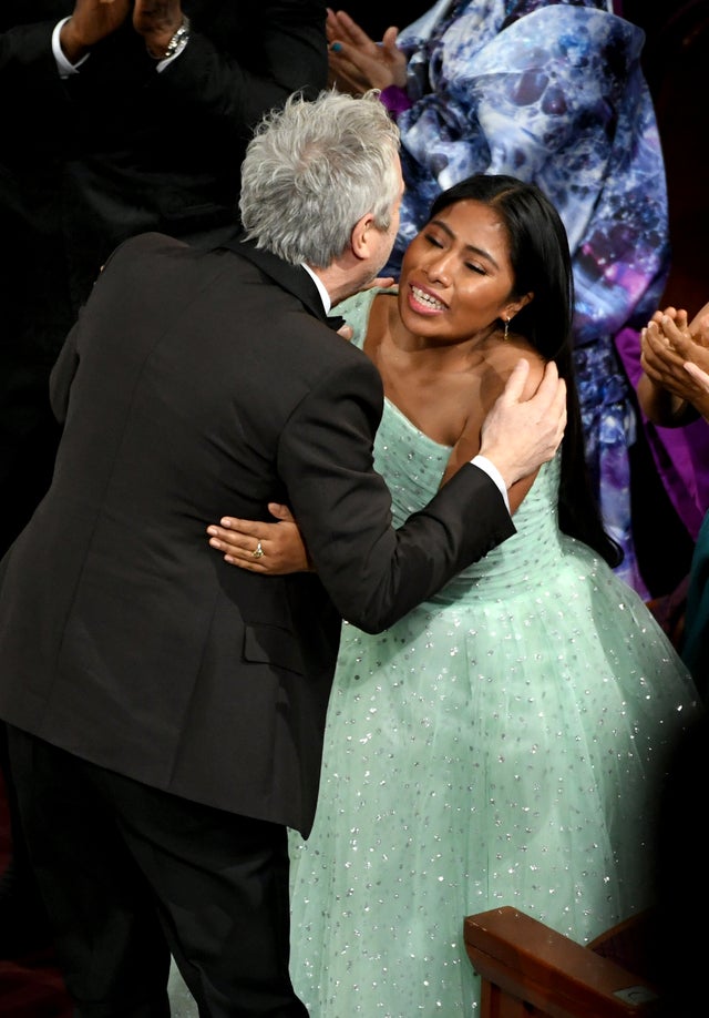 Alfonso Cuaron and Yalitza Aparicio  at the oscars