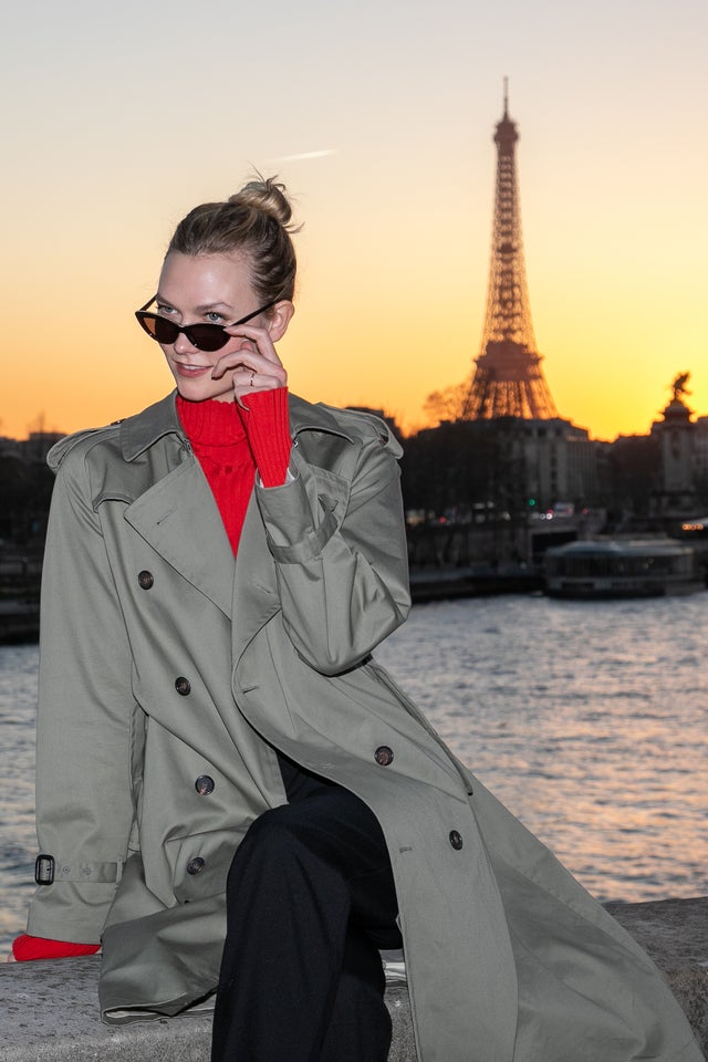 Karlie Kloss in paris at sunset