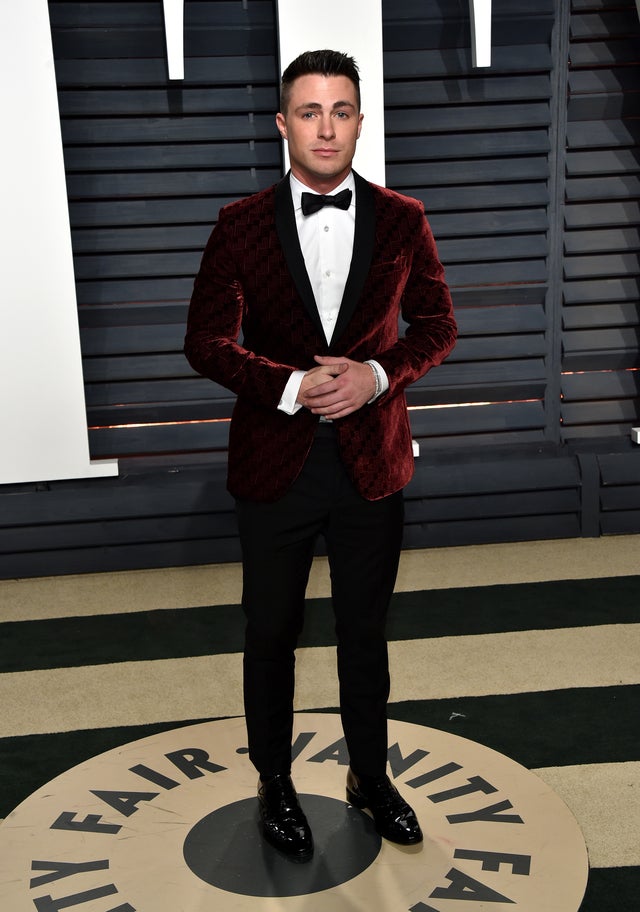 Colton Haynes at 2017 oscars vanity fair party